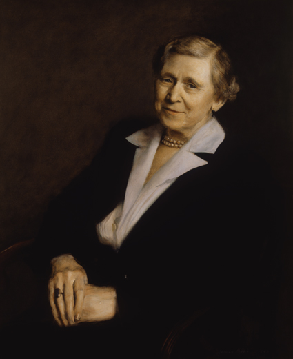 LDRPS: PBI2 This portrait shows Jean Kennedy Irvine who was elected as the first woman president in 1947. She was known for her strength of character and support of younger pharmacists